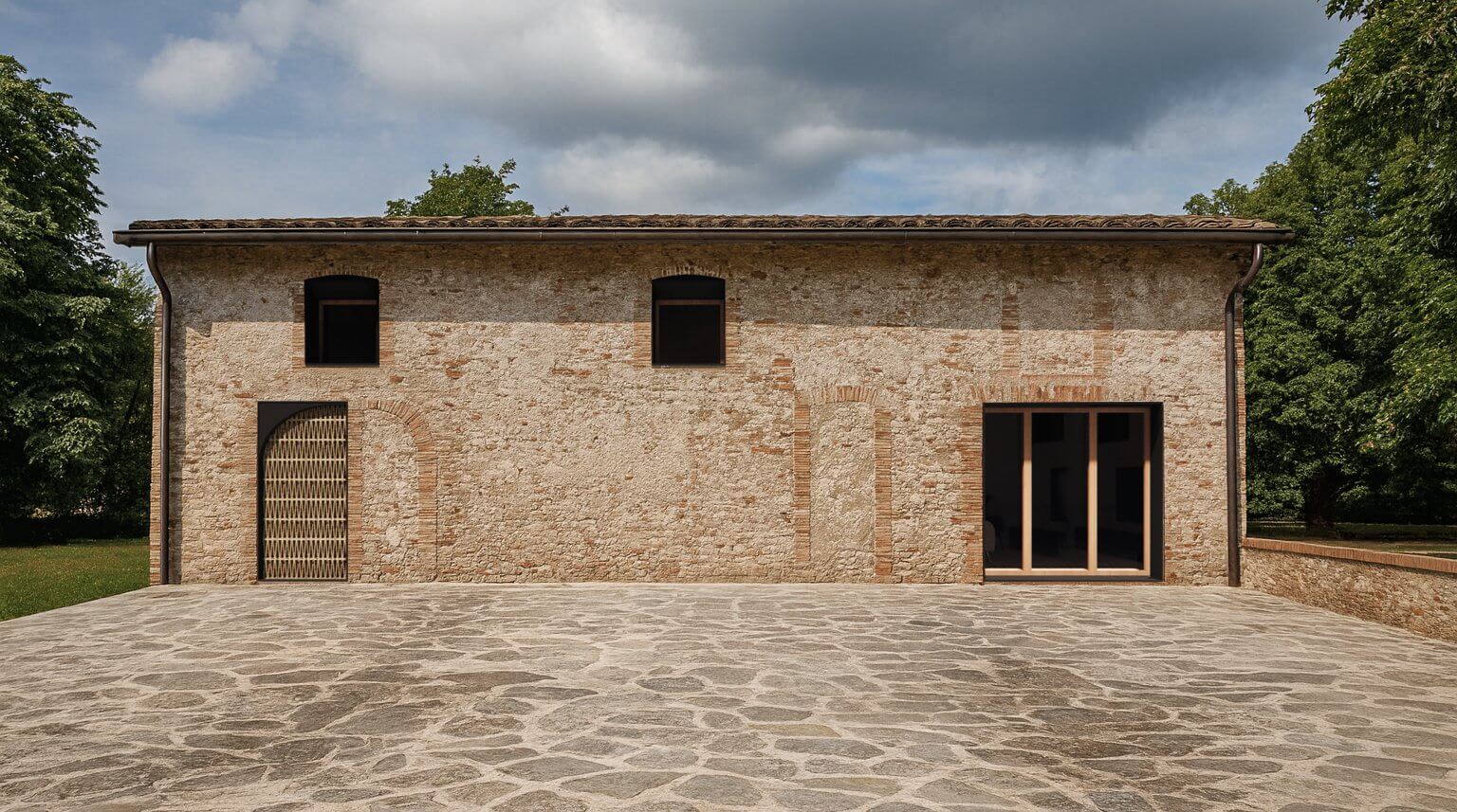 Restored stone farmhouse — Tuscany heritage restoration completed